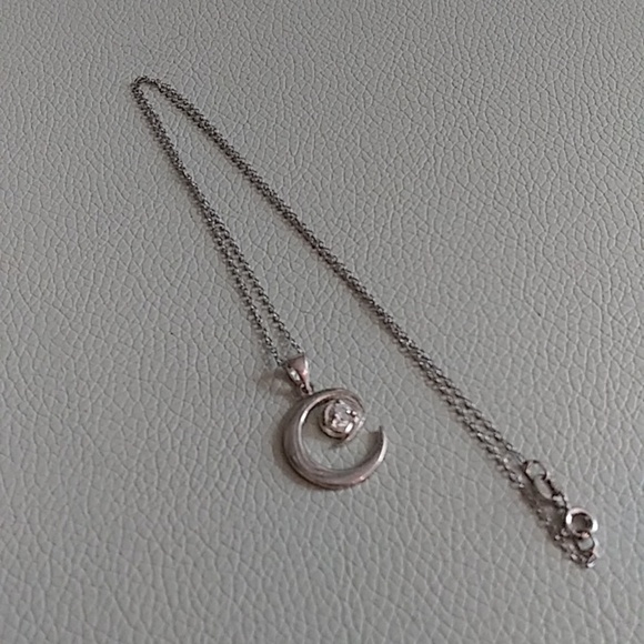 925 Sterling Silver Necklace With Letter C Pendant - Picture 13 of 17